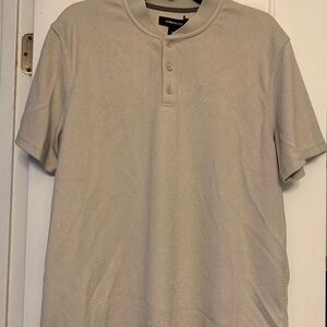 Kenneth Cole Men's Light Tan Henley Shirt
